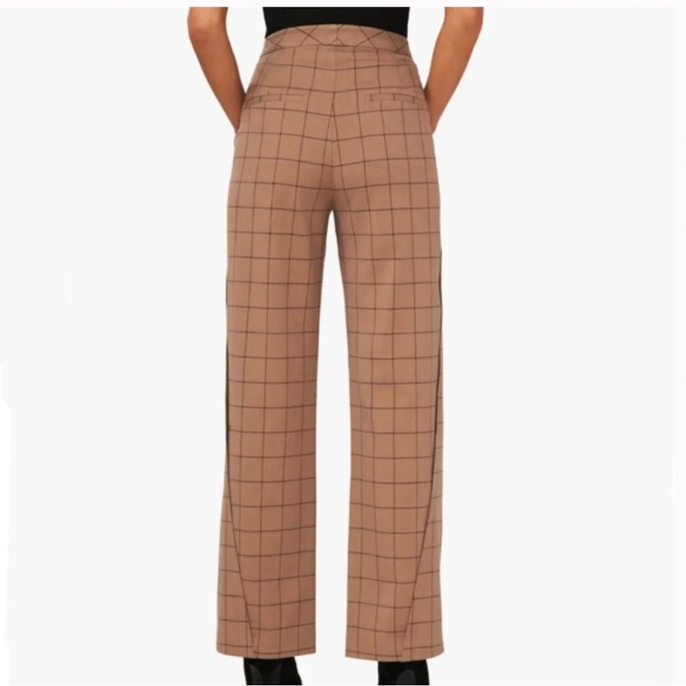 NWT Halogen Windowpane Wide Leg Trousers sz 14 W #O1